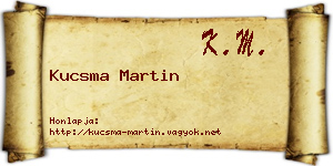 Kucsma Martin névjegykártya
